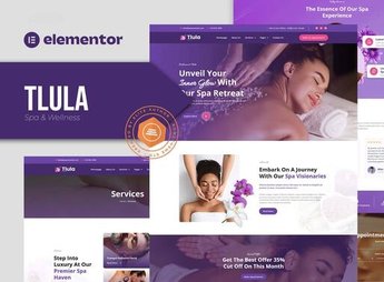 Tlula – Spa & Wellness Elementor Pro Template Kit