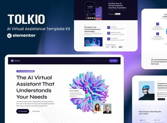 Tolkio – AI Virtual Assistance App Elementor Template Kit