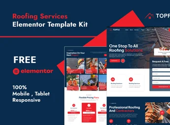 Topfix – Roofing Services Elementor Template Kit