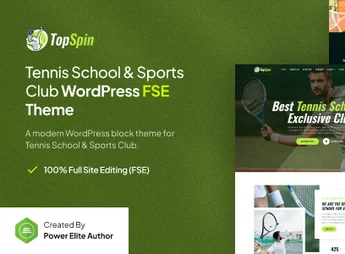 TopSpin – Tennis School & Sports Club FSE WordPress Theme