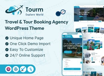 Tourm- Travel & Tour Booking Agency WordPress Theme