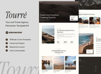 Tourre – Travel & Tour Agency Elementor Template Kit