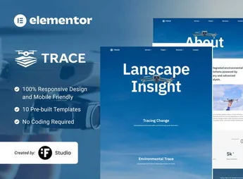 Trace – Environmental Change Documentation Drone Elementor Template Kit