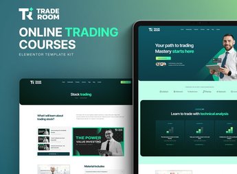 Traderoom – Online trading courses Elementor Template Kit