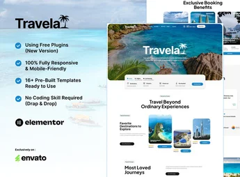 Travela – Travel & Trip Business Elementor Template Kit