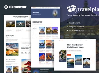 Travelplan –  Tour & Travel Agency Elementor Template Kit