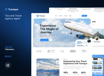Travique – Tour & Travel Agency Agent Website Elementor Template Kits