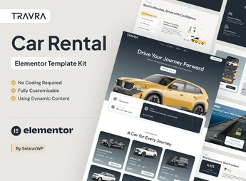 Travra – Car Rental Elementor Pro Template Kit