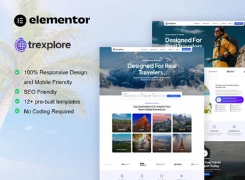 Trexplore – Travel & Tour Agency Elementor Pro Template Kit