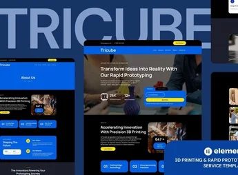 Tricube – 3D Printing & Rapid Prototyping Services Elementor Template Kits