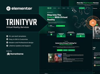 TrinityVR – Virtual Reality Services Elementor Template Kit