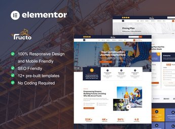 Tructo – Construction Service & Building Elementor Pro Template Kit