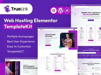 TrueLink – Web Hosting Elementor Template Kit
