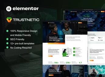 Trustnetic – Cyber Security Services Elementor Pro Template Kit