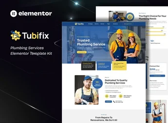 Tubifix – Plumbing Services Elementor Template Kit