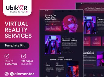 UbikVR – Virtual Reality Services Elementor Template Kit