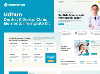 Udhun – Dentist & Dental Clinic Elementor Pro Template Kit
