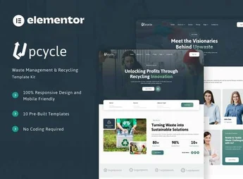 Upcycle – Waste Management & Recycling Elementor Template Kit