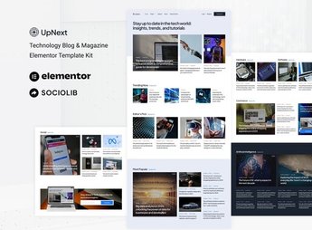 UpNext – Technology Blog & Magazine Elementor Template Kit