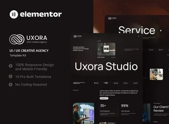 Uxora – UI UX Creative Agency Elementor Template Kit