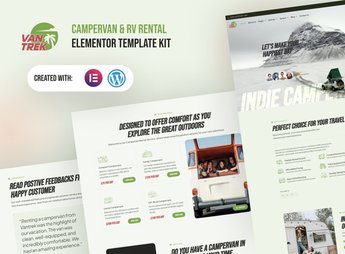 VanTrek – Campervan & RV Rental Elementor Pro Template Kit