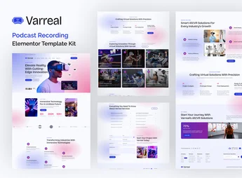 Varreal  – Virtual & Augmented Reality Engineering Elementor Template Kit