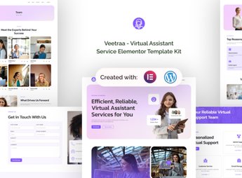 Veetraa – Virtual Assistant Service Elementor Template Kit