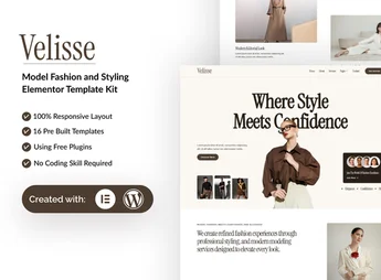 Velisse – Model Fashion & Styling Elementor Template Kit