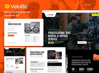 VeloBiz – Bike & Cycling Business Elementor Template Kit