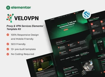 Velovpn – Proxy & VPN Services Elementor Template Kit