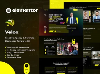 Velox – Creative Agency & Portfolio Elementor Template Kit