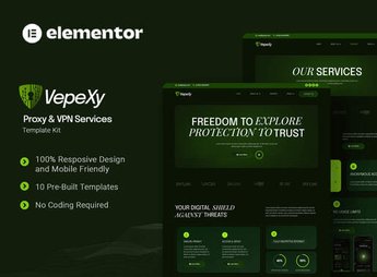 Vepexy – Proxy & VPN Services Elementor Template Kit