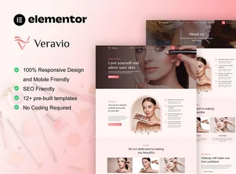 Veravio – Makeup Artist & Hair Stylist Elementor Template Kit