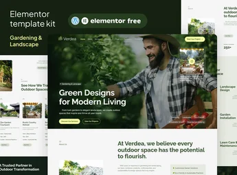 Verdea – Landscaping & Gardening Elementor Template Kit