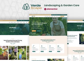 VerdeScape – Landscaping & Garden Care Elementor Pro Template Kit