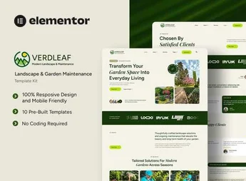 Verdleaf – Landscape & Garden Maintenance Elementor Tempate Kit