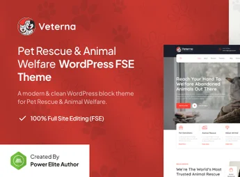 Veterna – Pet Rescue & Animal Welfare FSE WordPress Theme