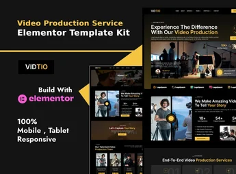 Vidtio – Video Production Elementor Template Kit