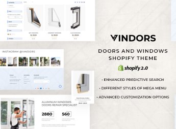 Vindors – Door Systems & Windows Shopify Theme