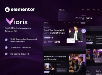 Viorix – Digital Marketing Agency Elementor Template Kit