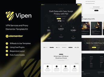 Vipen – VPN Services & Proxy Elementor Template Kit