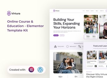 Virtura – Online Course & Education Elementor Template Kit