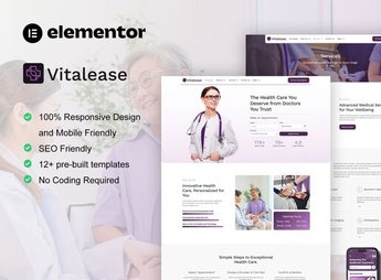 Vitalease – Health Care & Medical Elementor Template Kit
