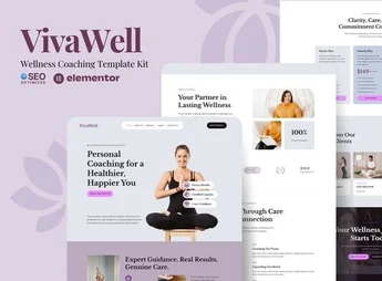 VivaWell – Wellness Coaching Elementor Template Kit