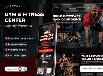 Vlexora – Gym & Fitness Center Elementor Template Kit
