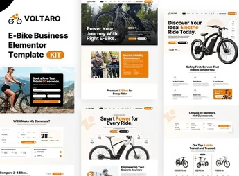 Voltaro – E-Bike Business Elementor Template Kit