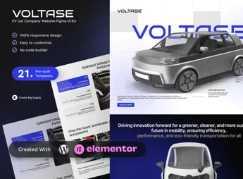 Voltase – EV Car Company Elementor Template Kit