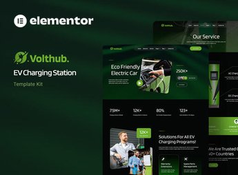 Volthub – EV Charging Station Elementor Template Kit