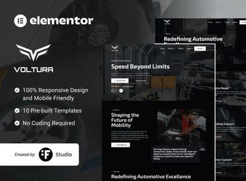 Voltura – Automotive Car Services Elementor Template Kit