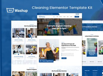 Washup- Cleaning Services Elementor Template Kit